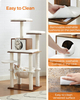 Torre de árbol para gatos de varios niveles, color marrón rústico, con felpa ultrasuave