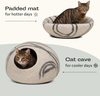 WHKJ Cueva de cama para gatos de lana merino hecha a mano