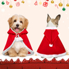 Capa suave para mascotas navideñas con sombrero