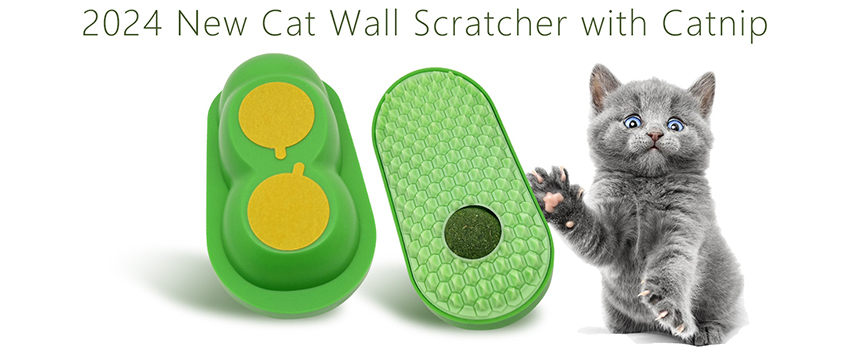 1. Nuevo rascador de pared para gatos con hierba gatera.