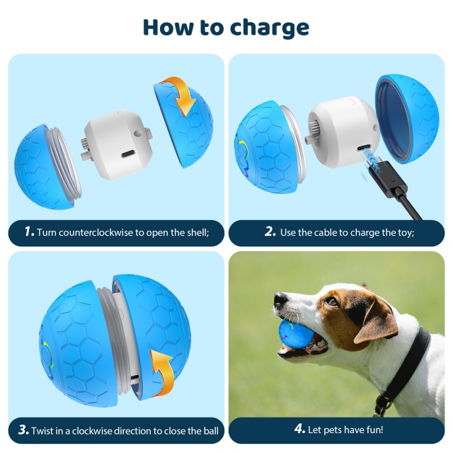 Venta al por mayor a granel de juguetes interactivos inteligentes Chase Ball para perros y gatos