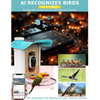 Comedero inteligente para pájaros con IA, detección de movimiento y carga solar