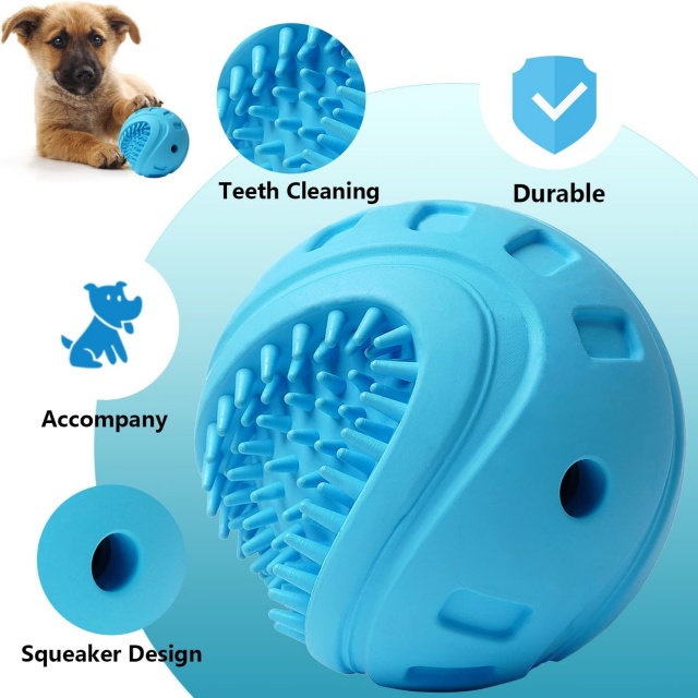 Dog Toy Companies Juguetes personalizados de pelotas para perros chirriantes de goma resistente